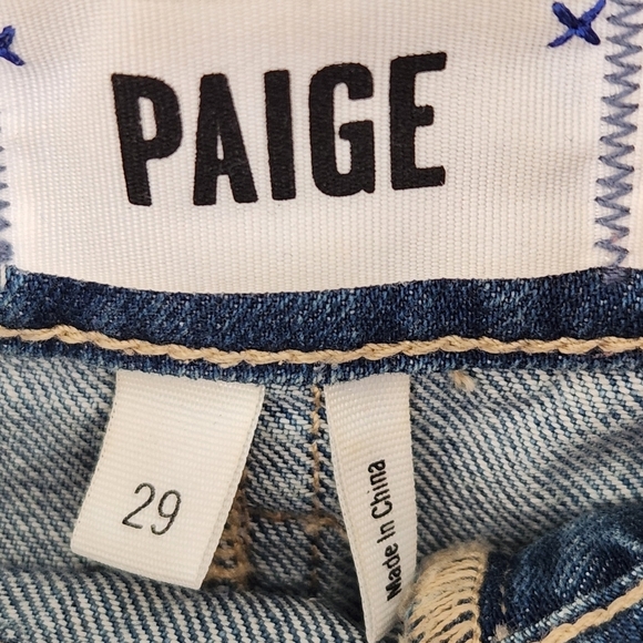 PAIGE Chiara Fray Hem Blue Denim Skirt Size 29 - Picture 8 of 11